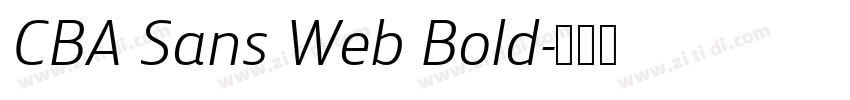CBA Sans Web Bold字体转换 CBA Sans Web Bold字体转换